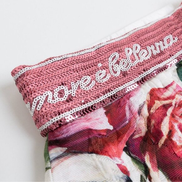 Dolce & Gabbana Skirt Floral Jacquard Sequin Waistband XS/S Girls 11/12 - Picture 7 of 16